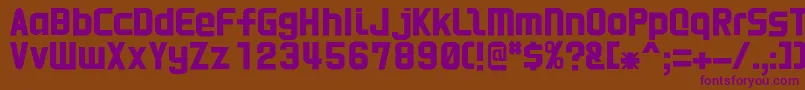 HnkaniRegular Font – Purple Fonts on Brown Background