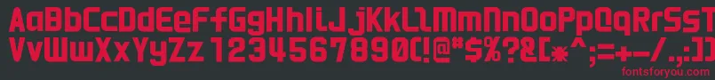 HnkaniRegular Font – Red Fonts on Black Background