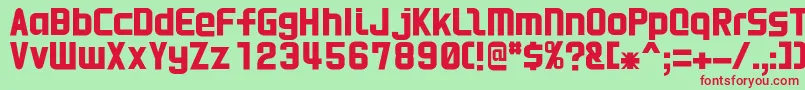 HnkaniRegular Font – Red Fonts on Green Background