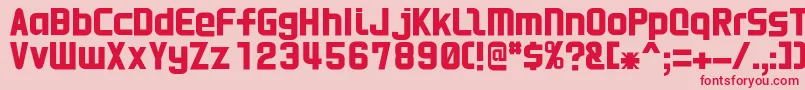 HnkaniRegular Font – Red Fonts on Pink Background