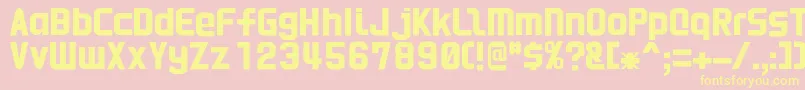 HnkaniRegular Font – Yellow Fonts on Pink Background