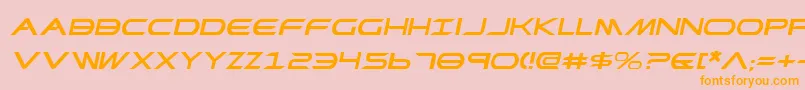 PrometheanExpandedItalic Font – Orange Fonts on Pink Background