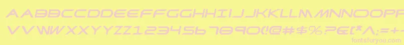 PrometheanExpandedItalic Font – Pink Fonts on Yellow Background