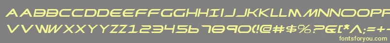 PrometheanExpandedItalic Font – Yellow Fonts on Gray Background