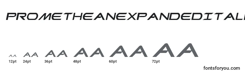 PrometheanExpandedItalic Font Sizes