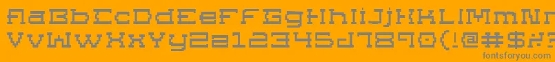 SuperagoExpanded Font – Gray Fonts on Orange Background