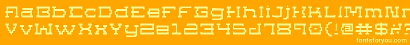 SuperagoExpanded Font – Yellow Fonts on Orange Background