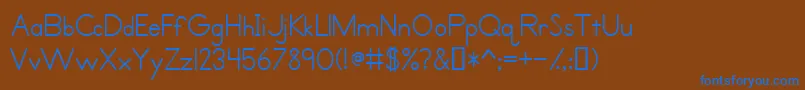 PrimerPrintMedium Font – Blue Fonts on Brown Background