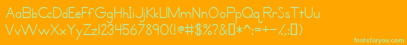 PrimerPrintMedium Font – Green Fonts on Orange Background