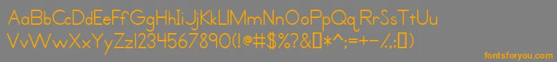 PrimerPrintMedium Font – Orange Fonts on Gray Background