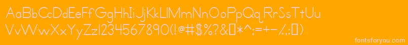 PrimerPrintMedium Font – Pink Fonts on Orange Background