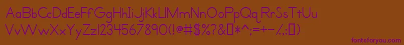 PrimerPrintMedium Font – Purple Fonts on Brown Background