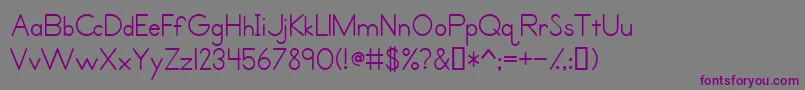 PrimerPrintMedium Font – Purple Fonts on Gray Background