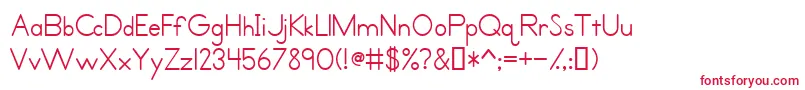 PrimerPrintMedium Font – Red Fonts on White Background