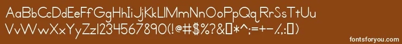 PrimerPrintMedium Font – White Fonts on Brown Background