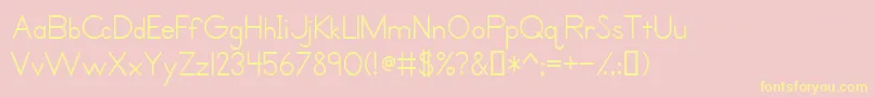 PrimerPrintMedium Font – Yellow Fonts on Pink Background