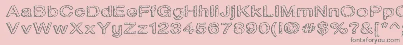 フォントH2ottf – ピンクの背景に灰色の文字