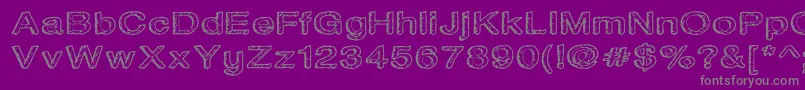 H2ottf Font – Gray Fonts on Purple Background