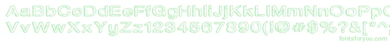 H2ottf Font – Green Fonts on White Background