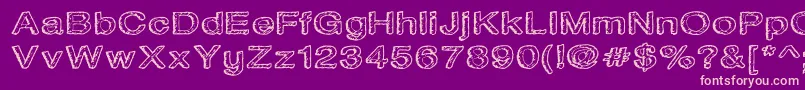 H2ottf Font – Pink Fonts on Purple Background