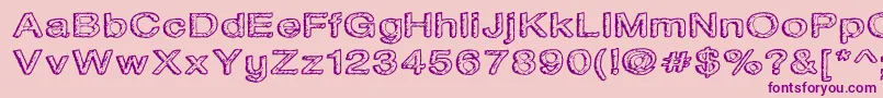 H2ottf Font – Purple Fonts on Pink Background