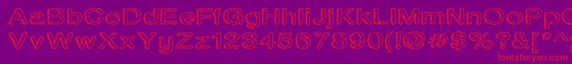 H2ottf Font – Red Fonts on Purple Background