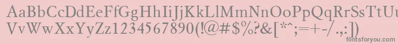 MyslCyrillic Font – Gray Fonts on Pink Background