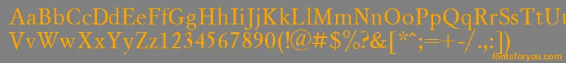 MyslCyrillic Font – Orange Fonts on Gray Background