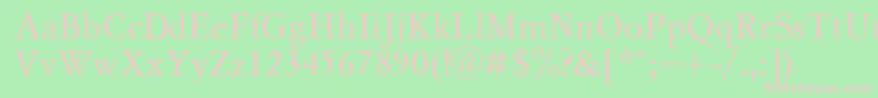 MyslCyrillic Font – Pink Fonts on Green Background