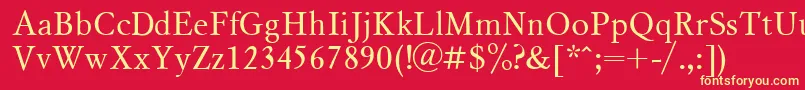 fuente MyslCyrillic – Fuentes Amarillas Sobre Fondo Rojo