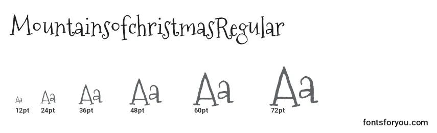 MountainsofchristmasRegular Font Sizes