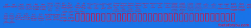 KrBabiez-Schriftart – Rote Schriften auf blauem Hintergrund