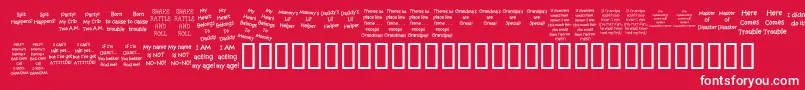 KrBabiez Font – White Fonts on Red Background