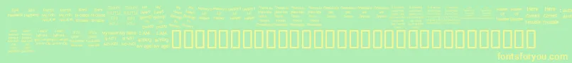 KrBabiez Font – Yellow Fonts on Green Background