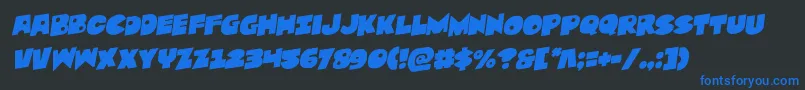 Zounderkiterotal Font – Blue Fonts on Black Background