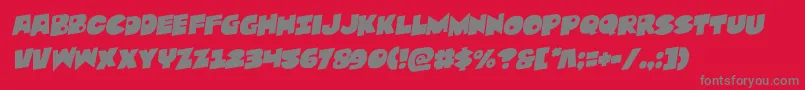 Zounderkiterotal Font – Gray Fonts on Red Background