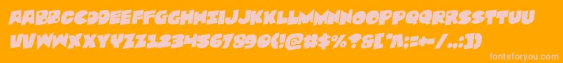 Zounderkiterotal Font – Pink Fonts on Orange Background