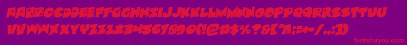 Zounderkiterotal Font – Red Fonts on Purple Background