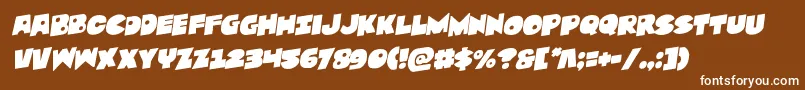 Zounderkiterotal Font – White Fonts on Brown Background