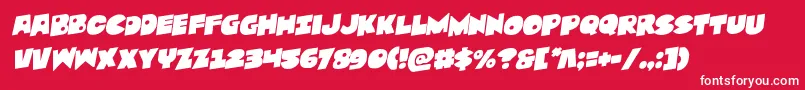 Zounderkiterotal Font – White Fonts on Red Background