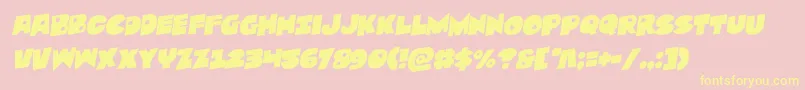 Zounderkiterotal Font – Yellow Fonts on Pink Background