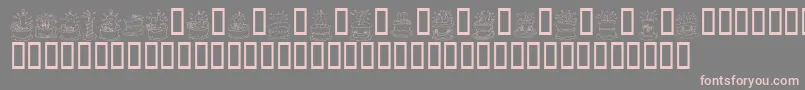 KrBirthdayCakeDings Font – Pink Fonts on Gray Background