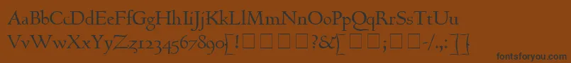 Police GoudyHundred – polices noires sur fond brun