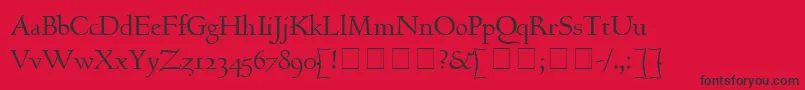 GoudyHundred Font – Black Fonts on Red Background