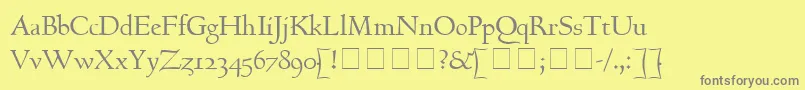 GoudyHundred Font – Gray Fonts on Yellow Background