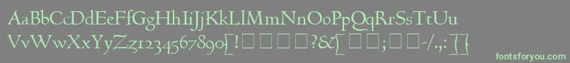 GoudyHundred Font – Green Fonts on Gray Background
