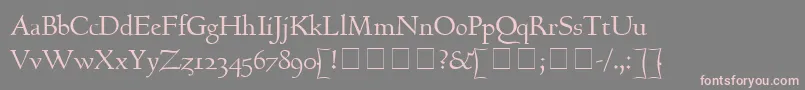 GoudyHundred Font – Pink Fonts on Gray Background