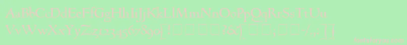 GoudyHundred Font – Pink Fonts on Green Background