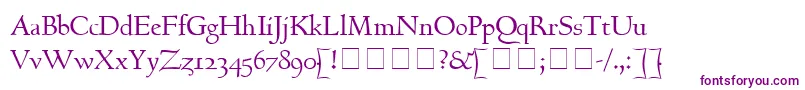 GoudyHundred Font – Purple Fonts on White Background