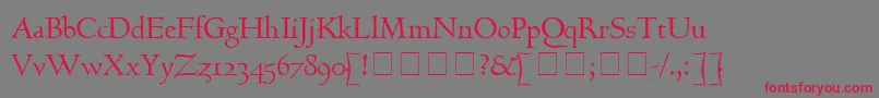 GoudyHundred Font – Red Fonts on Gray Background